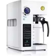 RO100ROPOT countertop reverse osmosis water filter with 4-stage purification, stainless steel housing, portable RO purifier